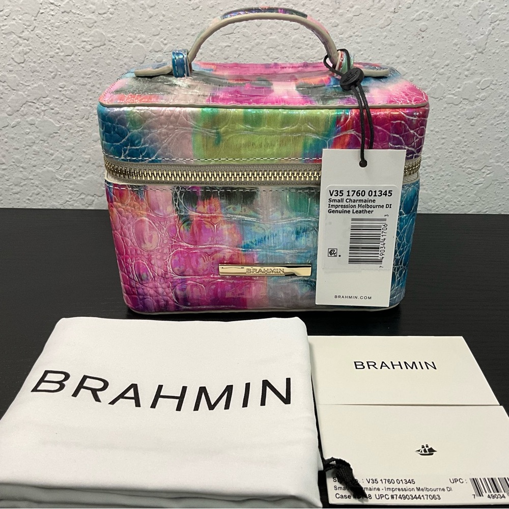 Brahmin Small Charmaine IMPRESSION MELBOURNE DI Cosmetic Train Case NWT
